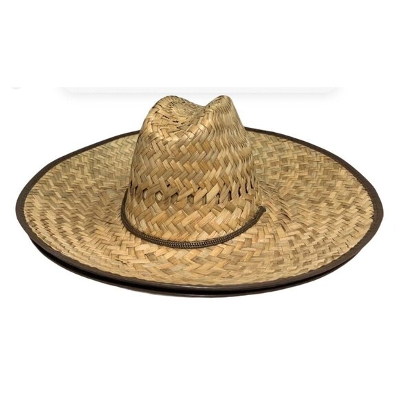 Premium Embroidered Straw Sun and Fishing Hat With Neck cord That Is Adjustable - Picture 1 of 7